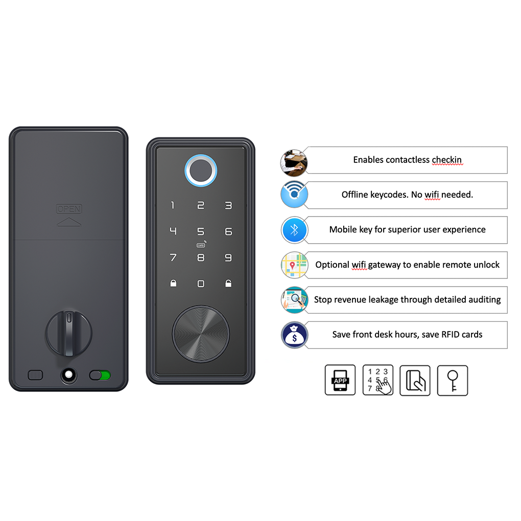 T1 Smart Lock Easy-to-Install and Fingerprint Keypad Keyless Entry Door Lock Security System