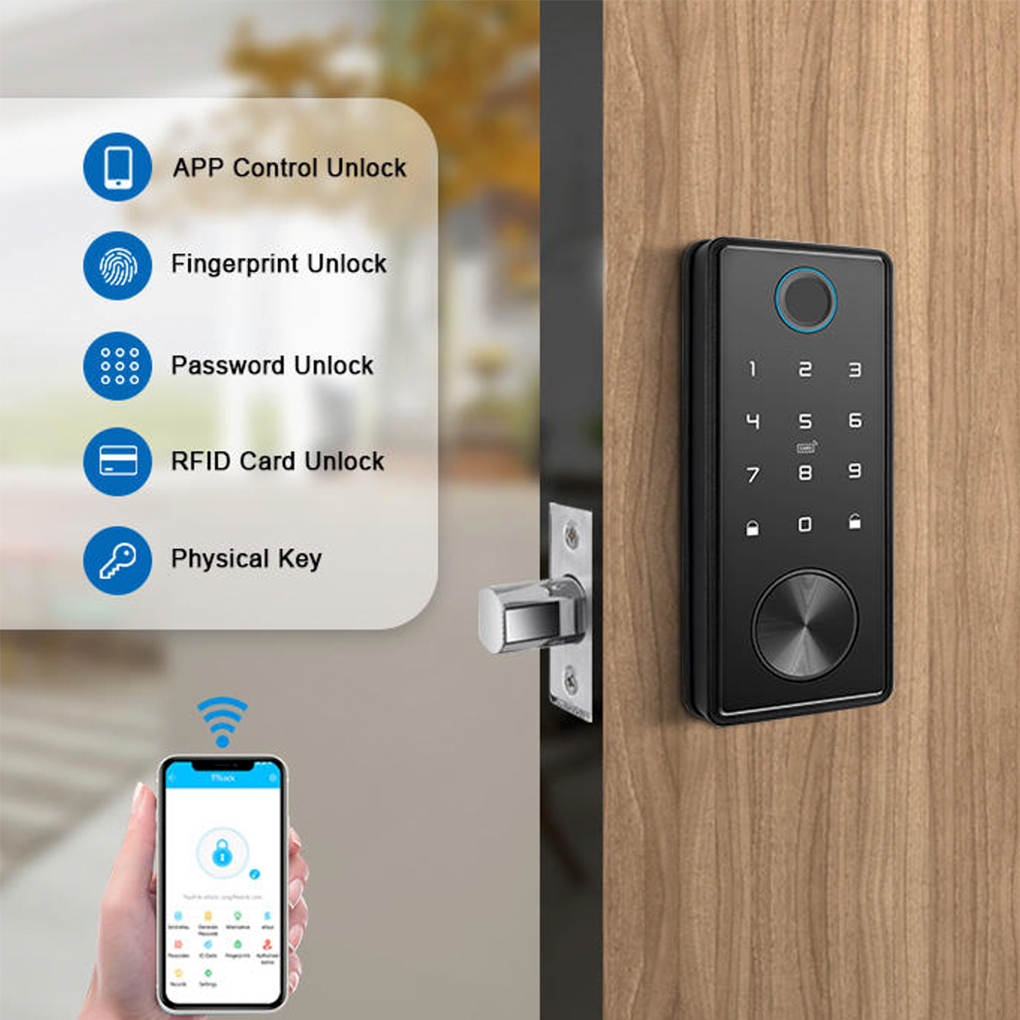T1 Smart Lock Easy-to-Install and Fingerprint Keypad Keyless Entry Door Lock Security System