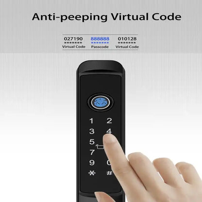 Smart Door Fingerprint Handle Lock Password Waterproof Intelligent Lock with WIFI Zigbee Tuya or TLock Smart Lock